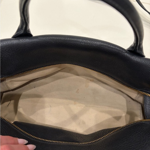 Prada Black Leather Shoulder Bag with Gold Accents - Picture 8 of 14